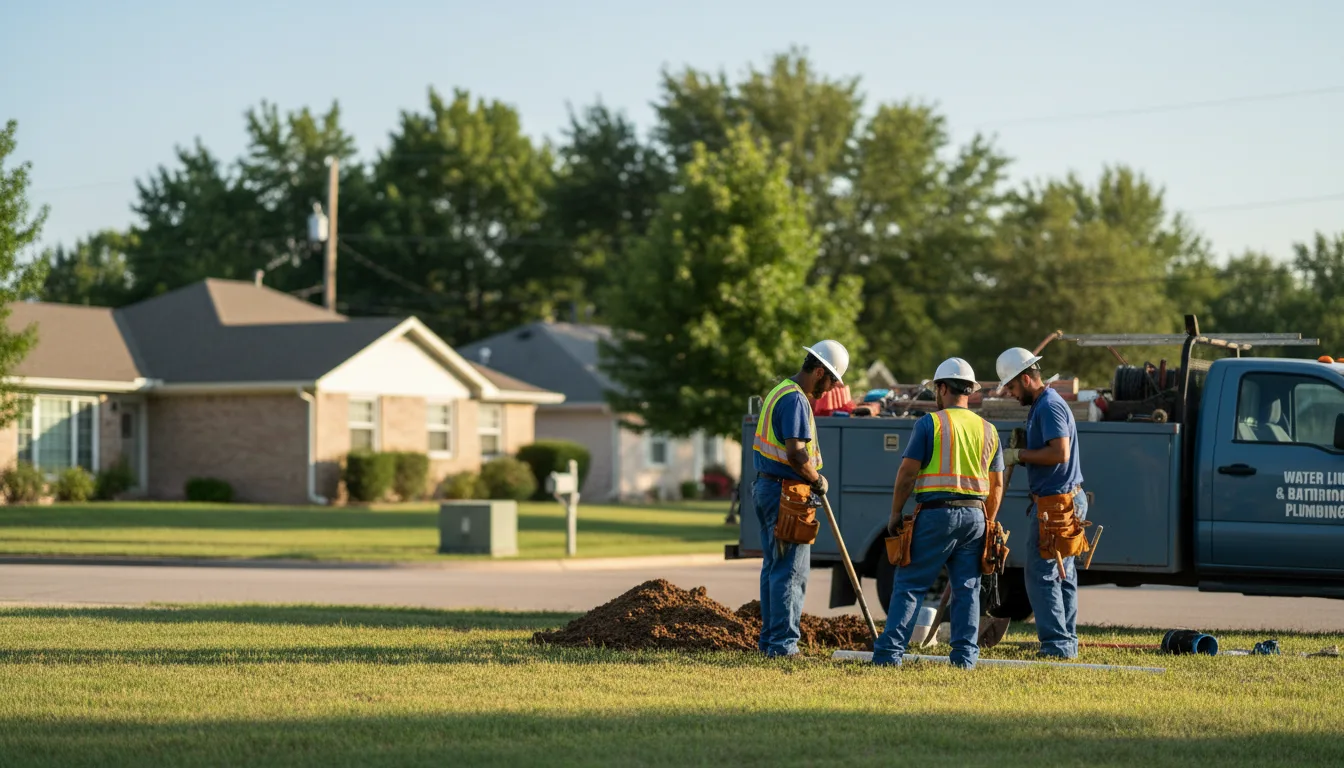 Residential water line and bathroom plumbing service in Beaver Falls, PA